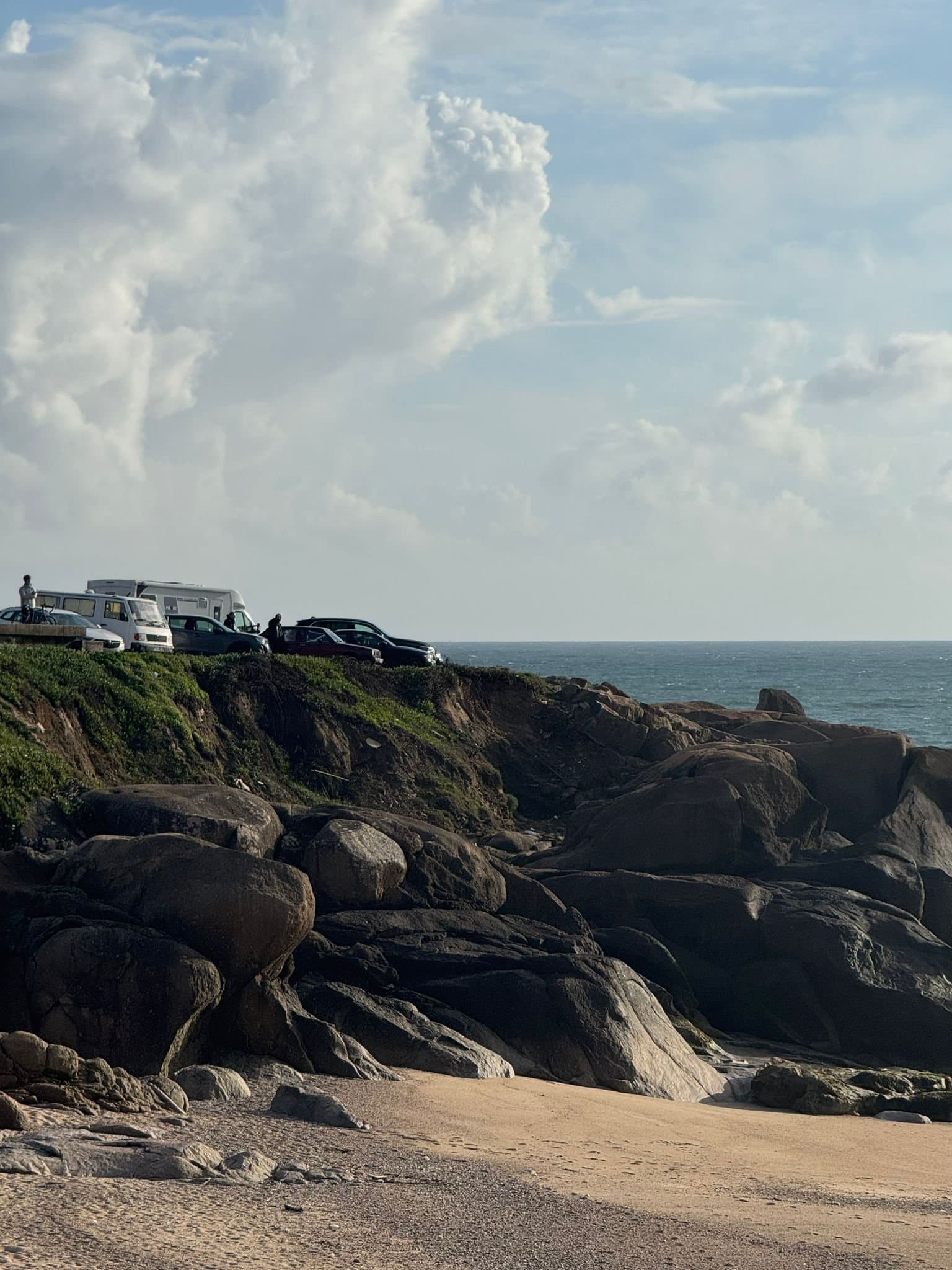 Rocky coastline at Praia do Cabedelo