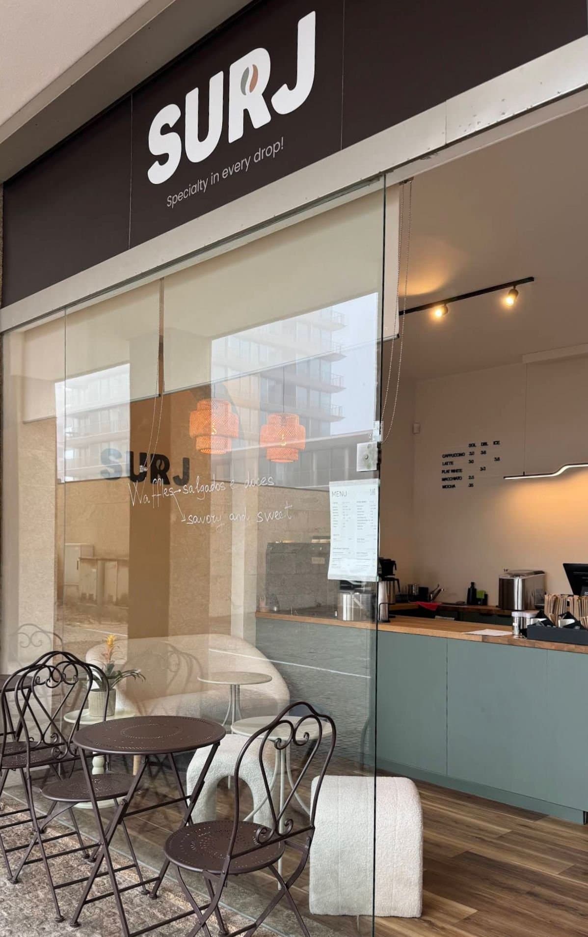 SURJ Specialty Coffee counter