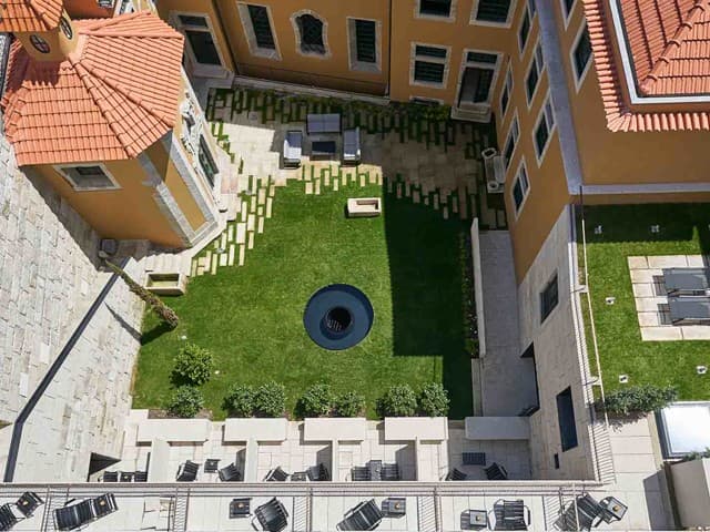 The garden at PortoBay Flores in Porto